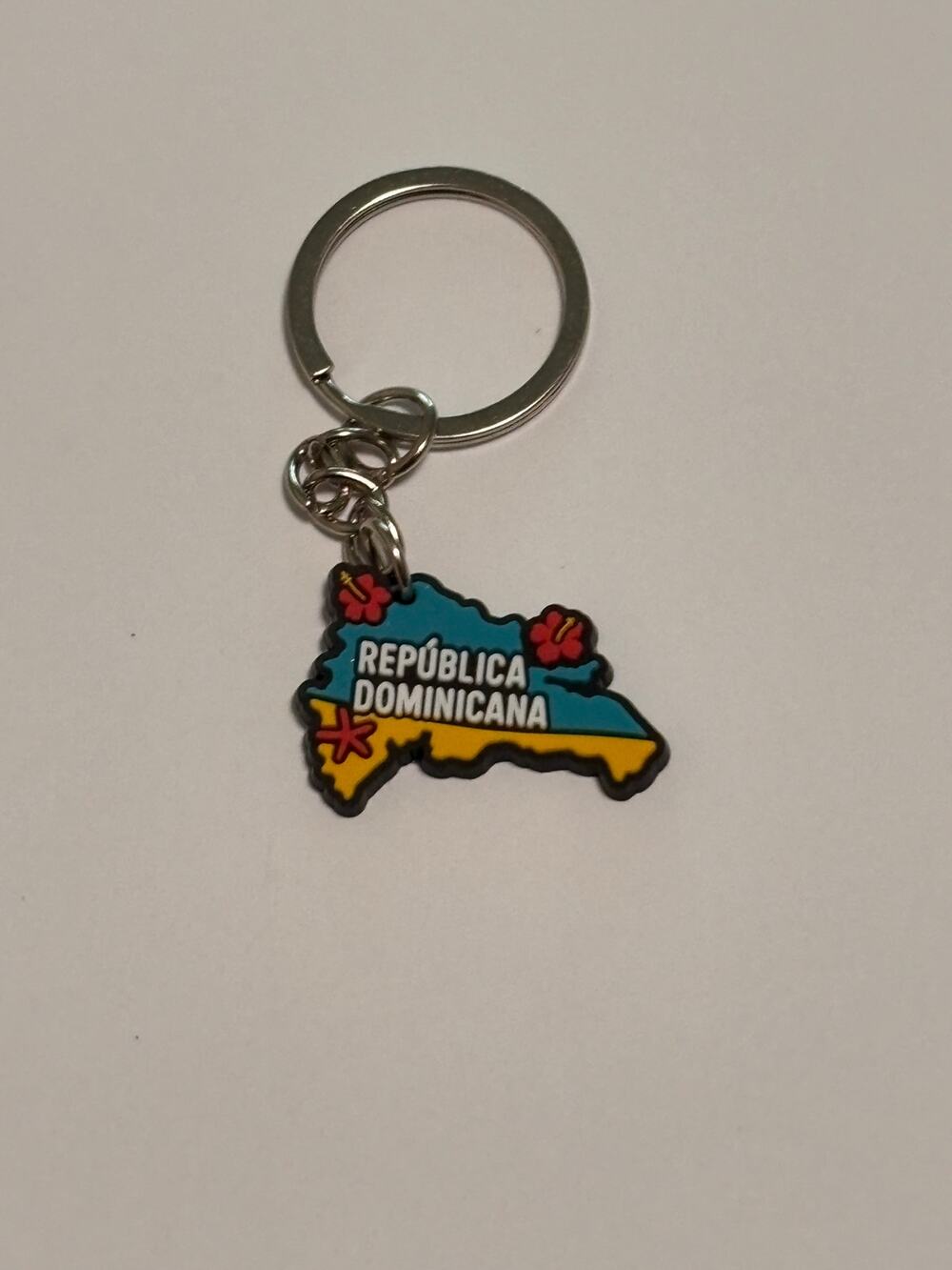 Republica Dominicana Keychain Souvenir Red White Blue Dominican Republic